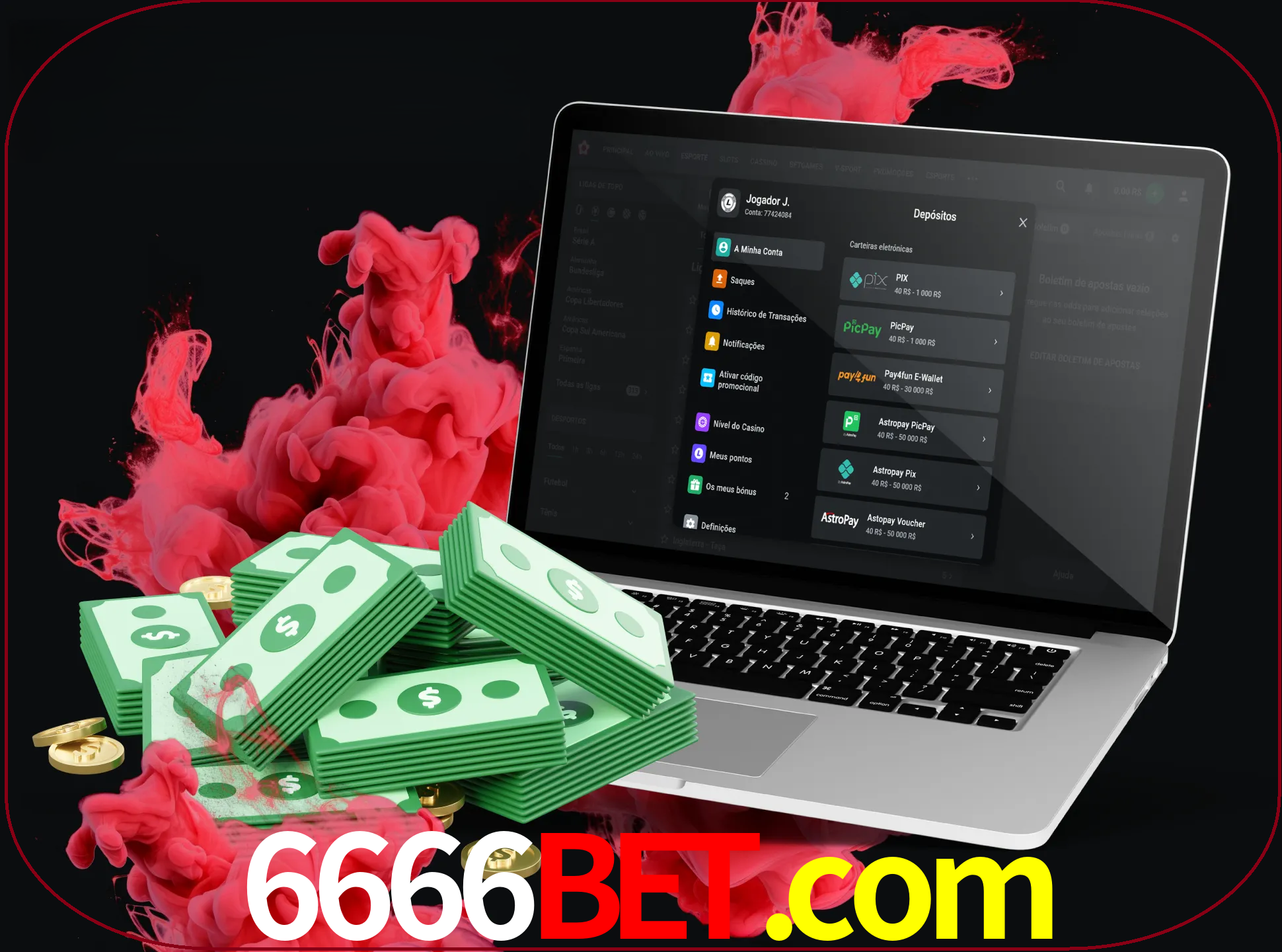 Para efetuar um depósito na sua conta 6666bet, basta escolher o método de depósito e especificar o montante.