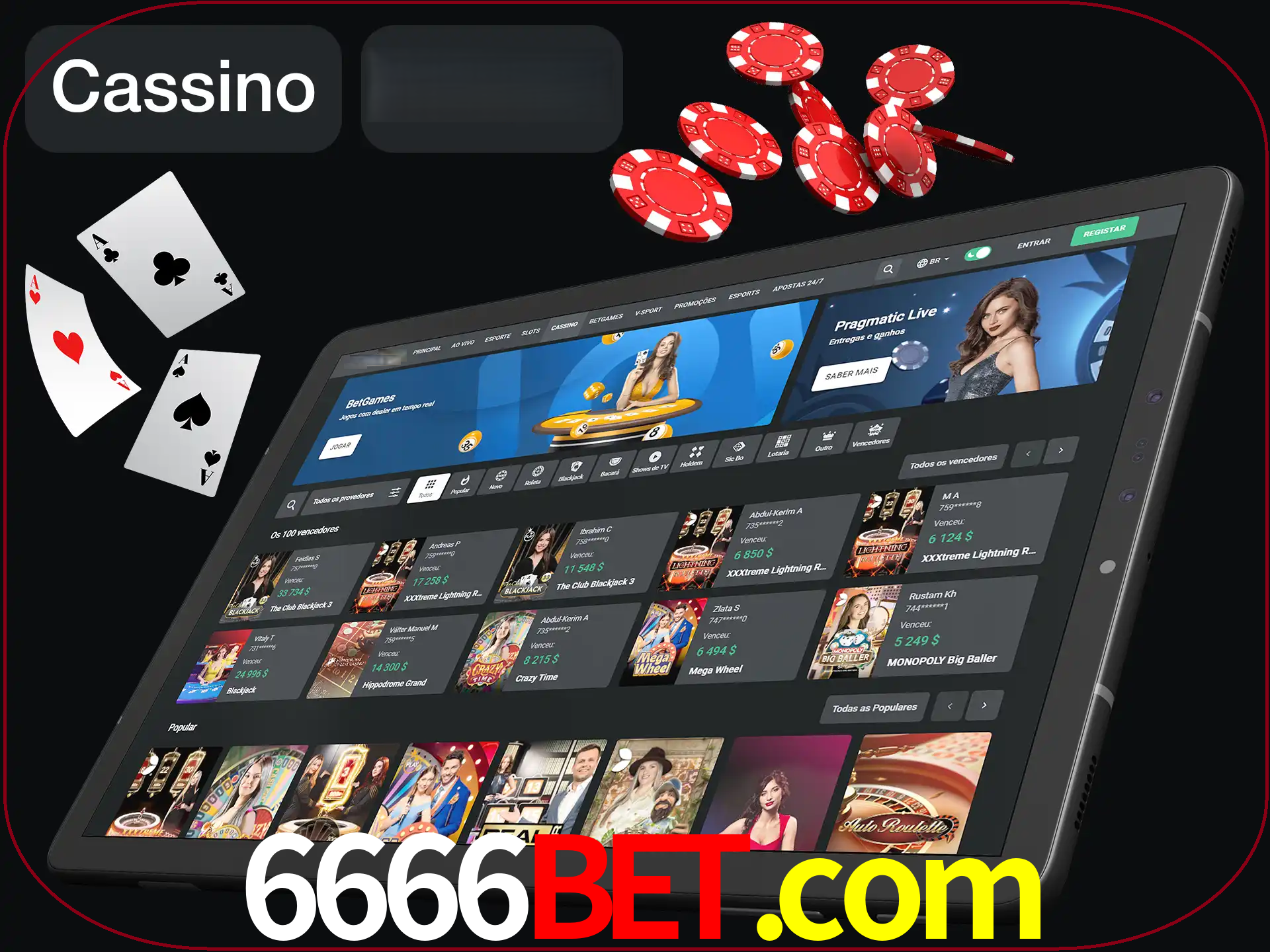 Jogue vários jogos de cassino em nosso cassino.