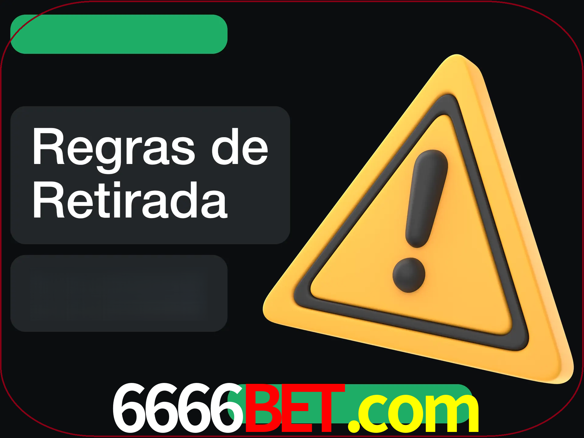 Leia as regras antes de fazer primeiro comdawal.